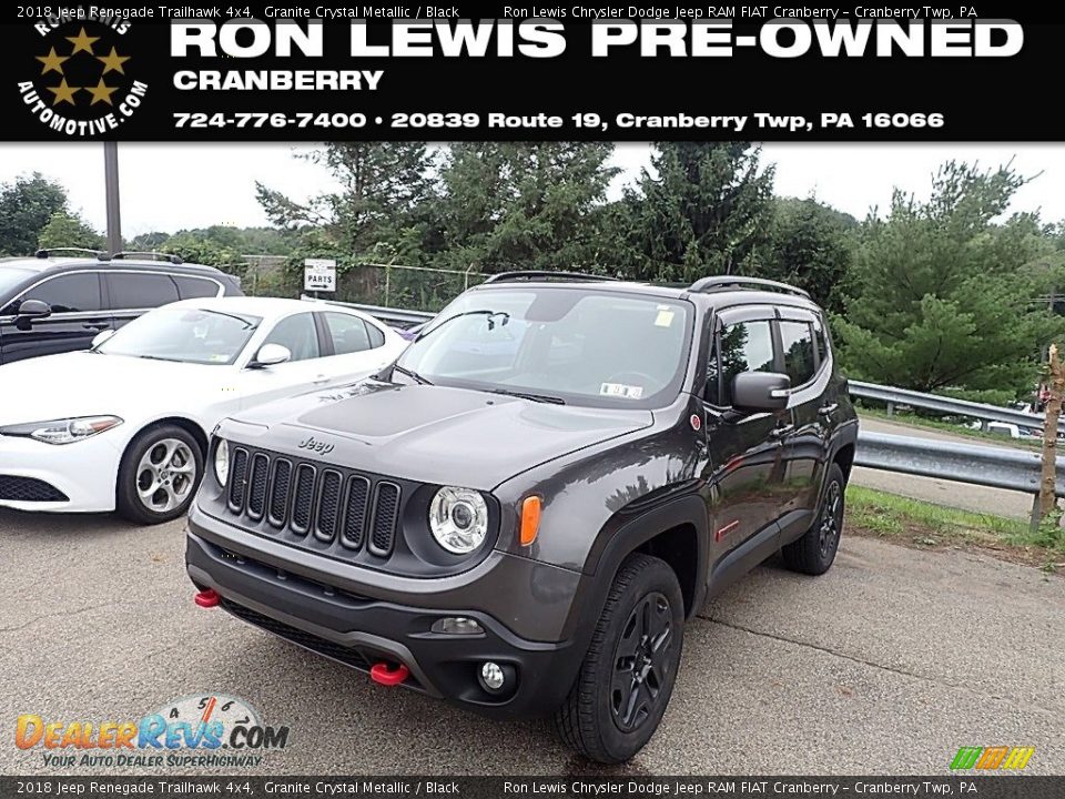 2018 Jeep Renegade Trailhawk 4x4 Granite Crystal Metallic / Black Photo #1