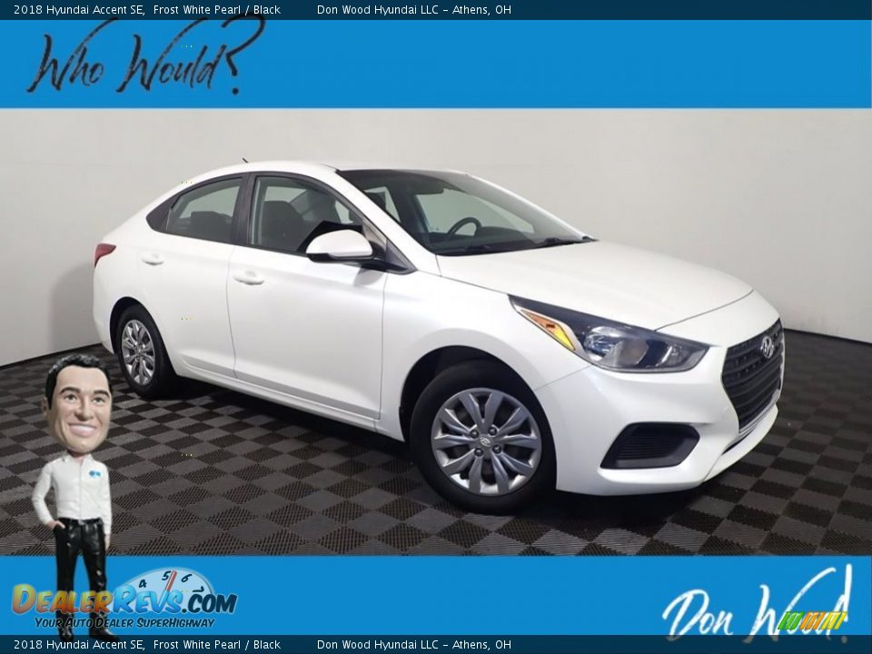 2018 Hyundai Accent SE Frost White Pearl / Black Photo #1