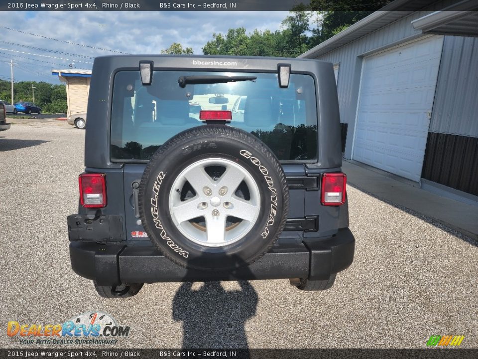 2016 Jeep Wrangler Sport 4x4 Rhino / Black Photo #5