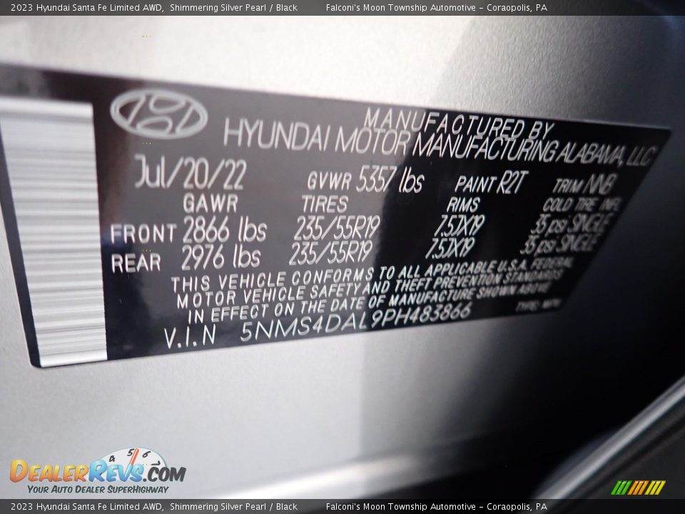 2023 Hyundai Santa Fe Limited AWD Shimmering Silver Pearl / Black Photo #18