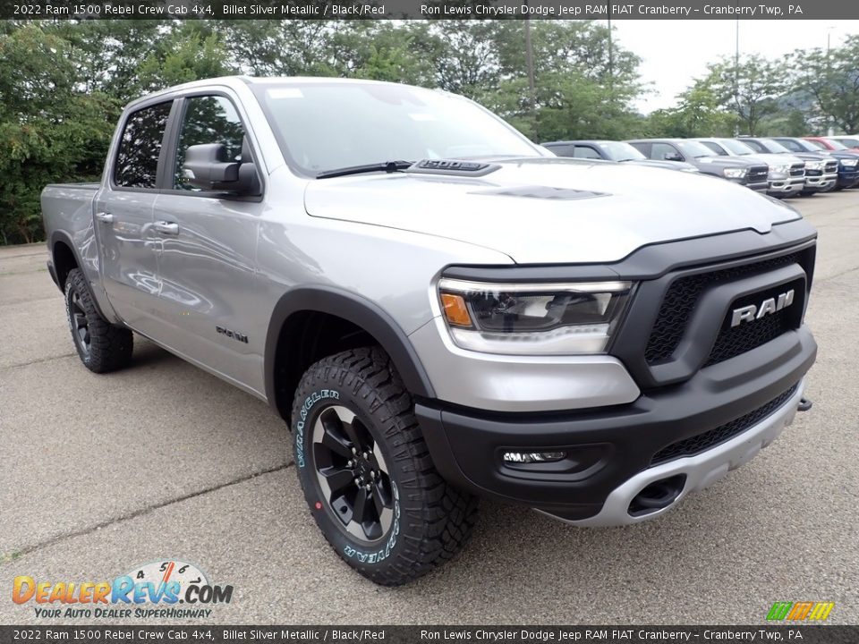 Front 3/4 View of 2022 Ram 1500 Rebel Crew Cab 4x4 Photo #7