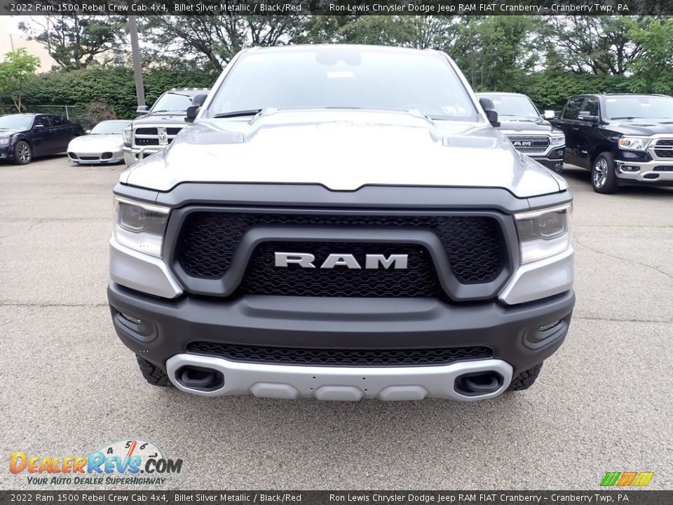 2022 Ram 1500 Rebel Crew Cab 4x4 Billet Silver Metallic / Black/Red Photo #8