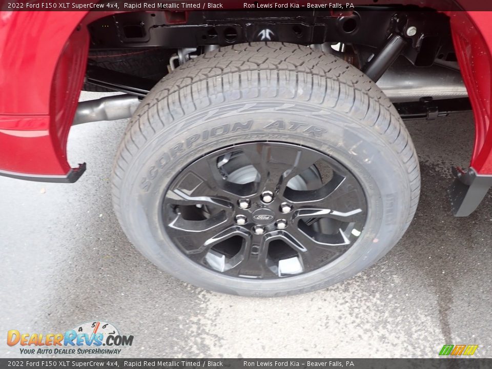 2022 Ford F150 XLT SuperCrew 4x4 Rapid Red Metallic Tinted / Black Photo #9