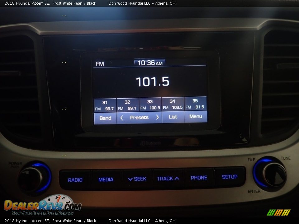 2018 Hyundai Accent SE Frost White Pearl / Black Photo #26