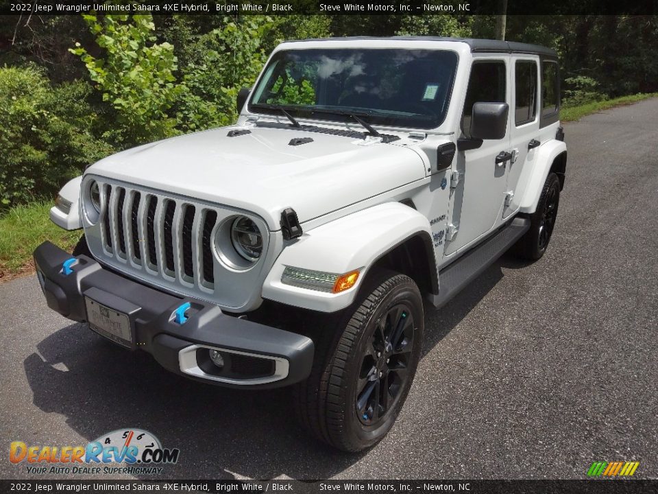 2022 Jeep Wrangler Unlimited Sahara 4XE Hybrid Bright White / Black Photo #2