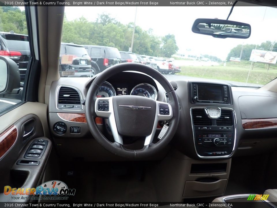 2016 Chrysler Town & Country Touring Bright White / Dark Frost Beige/Medium Frost Beige Photo #20