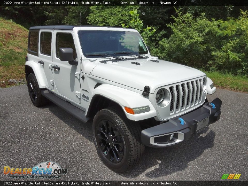 2022 Jeep Wrangler Unlimited Sahara 4XE Hybrid Bright White / Black Photo #5