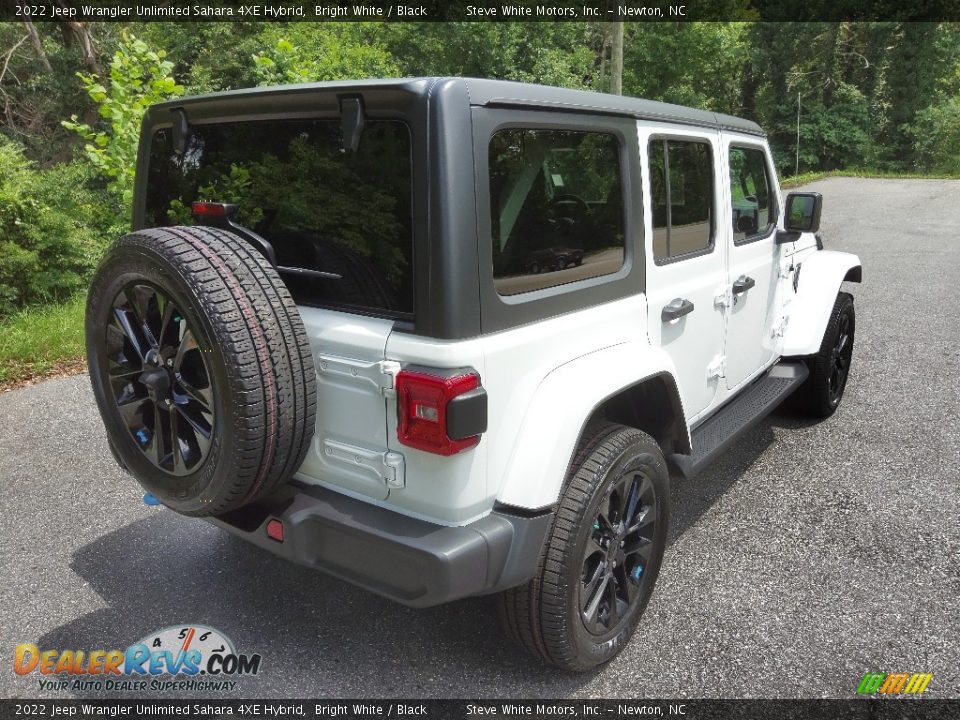 2022 Jeep Wrangler Unlimited Sahara 4XE Hybrid Bright White / Black Photo #7