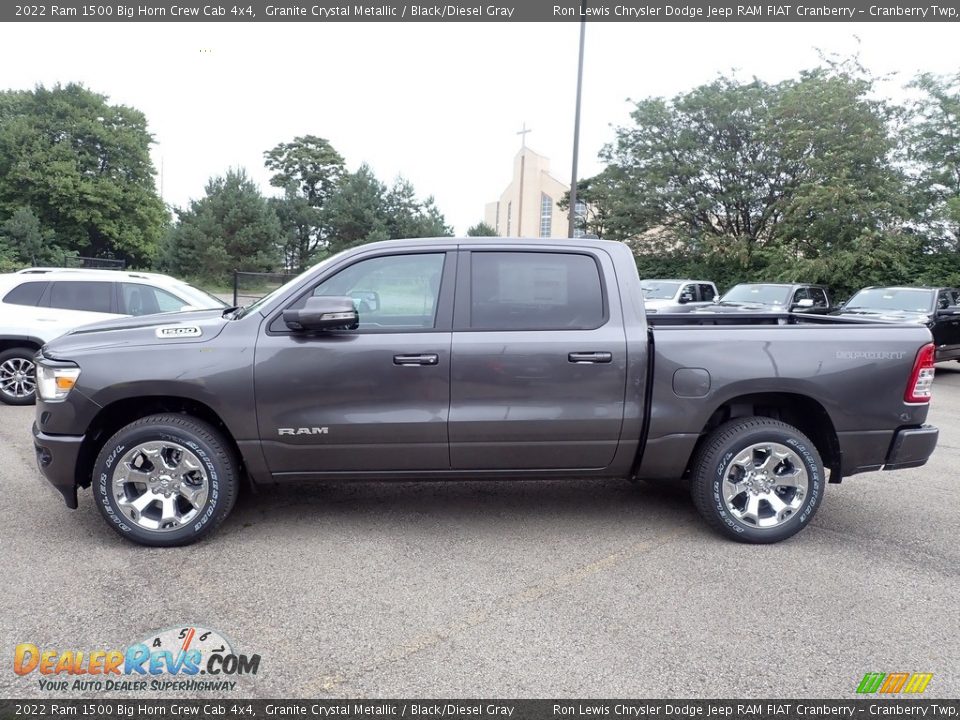 2022 Ram 1500 Big Horn Crew Cab 4x4 Granite Crystal Metallic / Black/Diesel Gray Photo #2