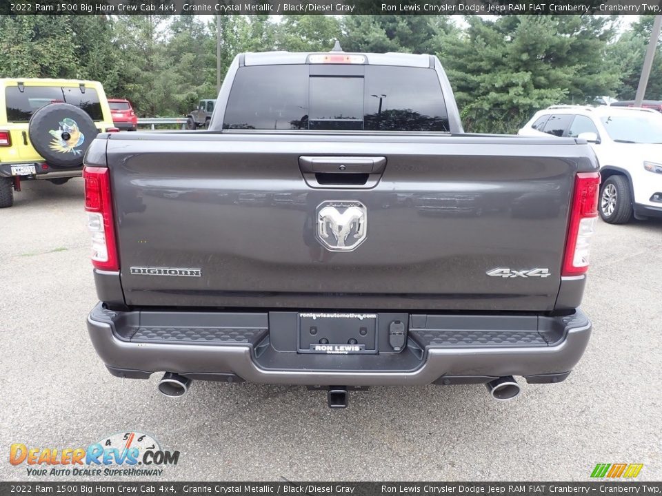 2022 Ram 1500 Big Horn Crew Cab 4x4 Granite Crystal Metallic / Black/Diesel Gray Photo #4