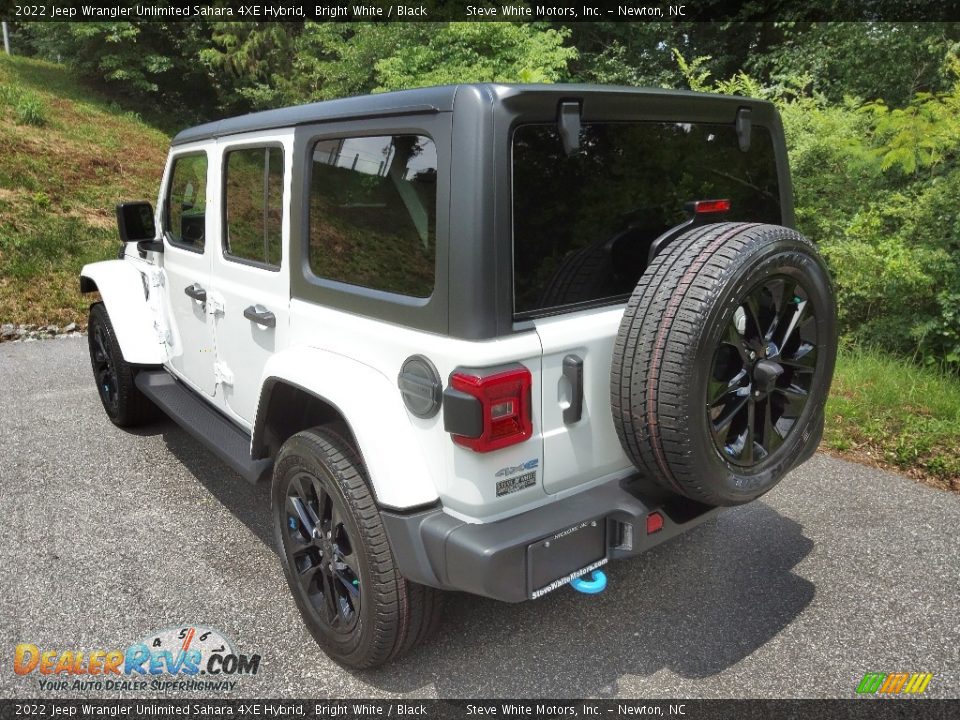 2022 Jeep Wrangler Unlimited Sahara 4XE Hybrid Bright White / Black Photo #9