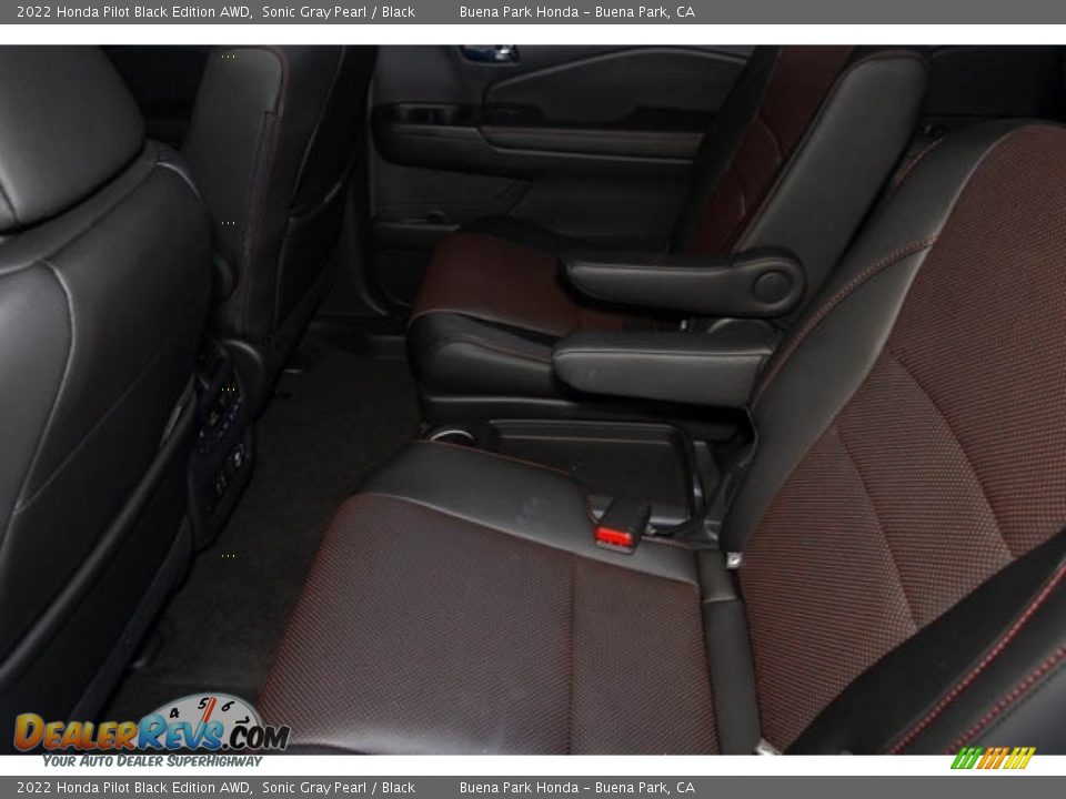 Rear Seat of 2022 Honda Pilot Black Edition AWD Photo #16