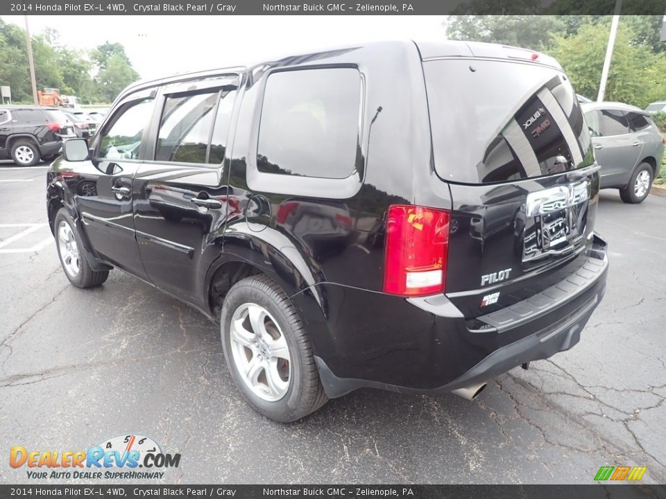 2014 Honda Pilot EX-L 4WD Crystal Black Pearl / Gray Photo #3