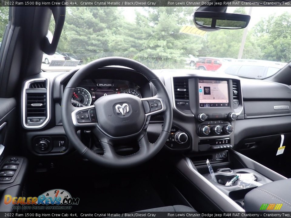 2022 Ram 1500 Big Horn Crew Cab 4x4 Granite Crystal Metallic / Black/Diesel Gray Photo #13