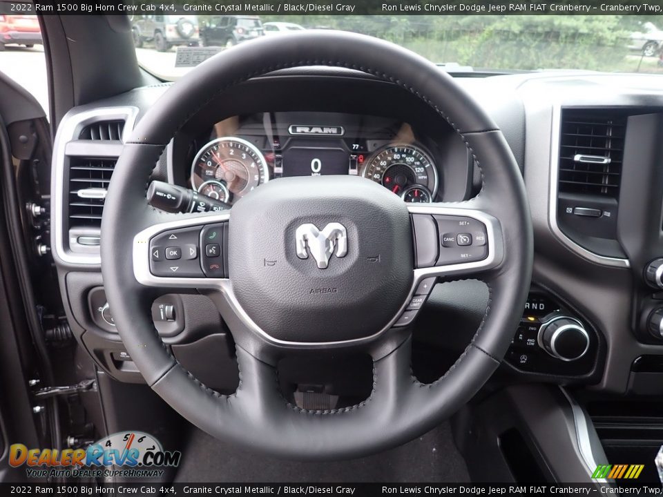 2022 Ram 1500 Big Horn Crew Cab 4x4 Granite Crystal Metallic / Black/Diesel Gray Photo #19