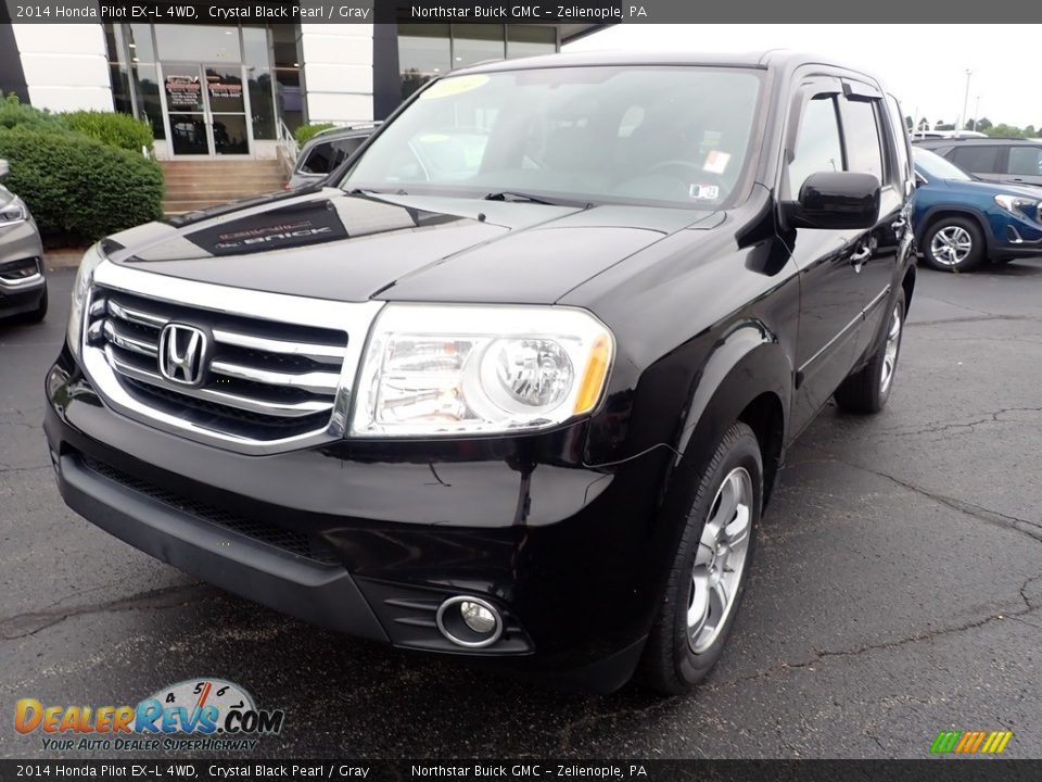 2014 Honda Pilot EX-L 4WD Crystal Black Pearl / Gray Photo #12