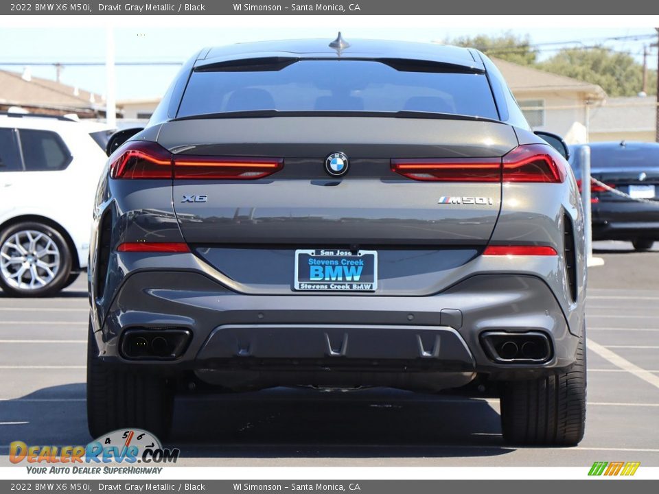 2022 BMW X6 M50i Dravit Gray Metallic / Black Photo #6