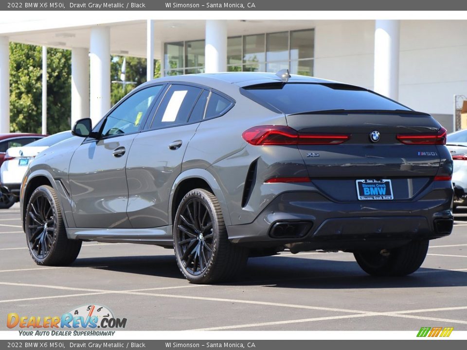 2022 BMW X6 M50i Dravit Gray Metallic / Black Photo #8