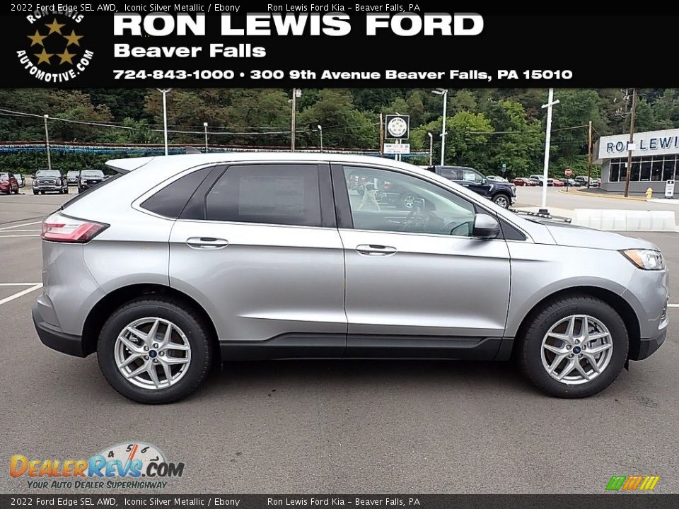 2022 Ford Edge SEL AWD Iconic Silver Metallic / Ebony Photo #1