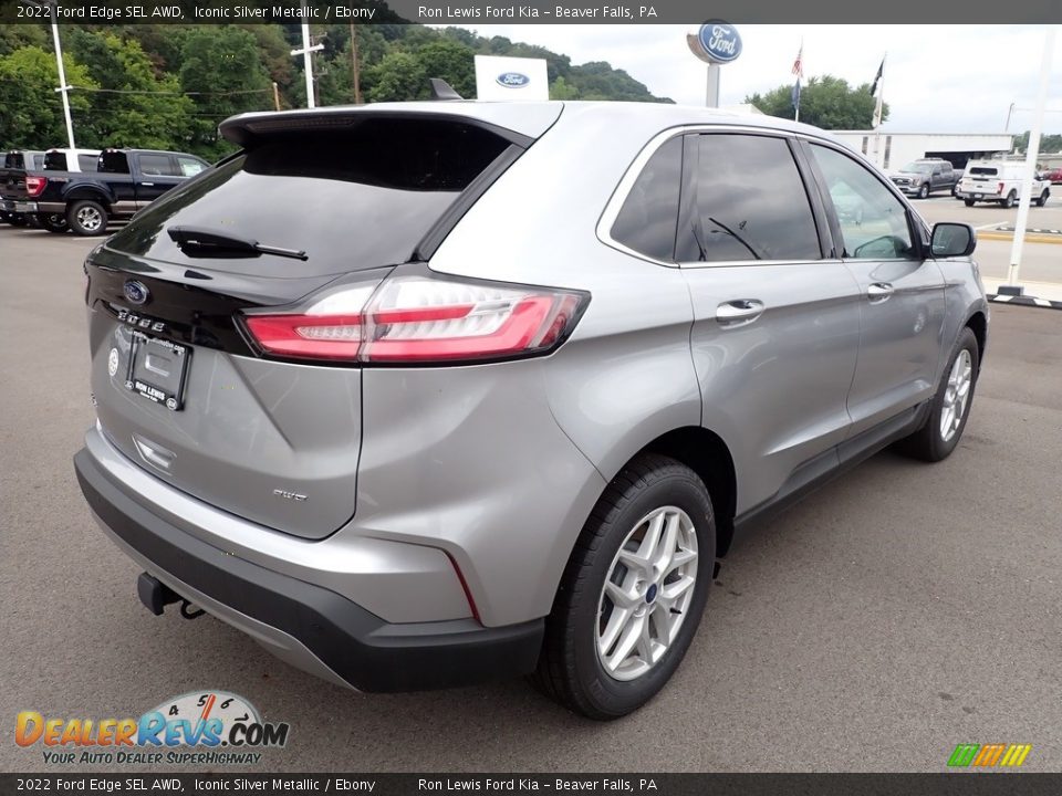 2022 Ford Edge SEL AWD Iconic Silver Metallic / Ebony Photo #8