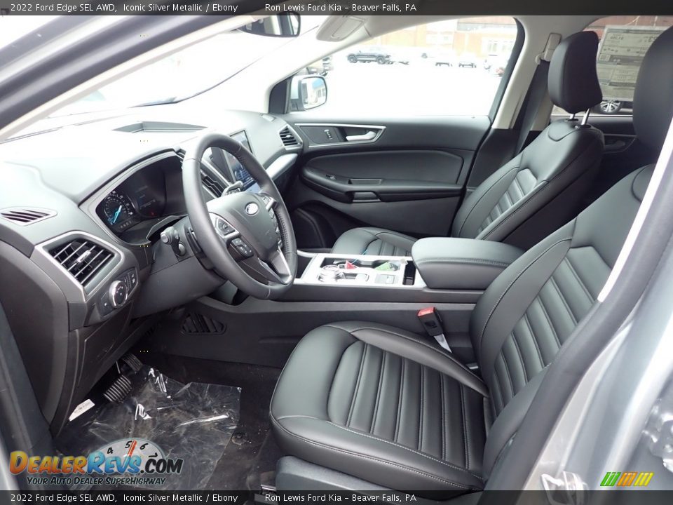 Ebony Interior - 2022 Ford Edge SEL AWD Photo #14