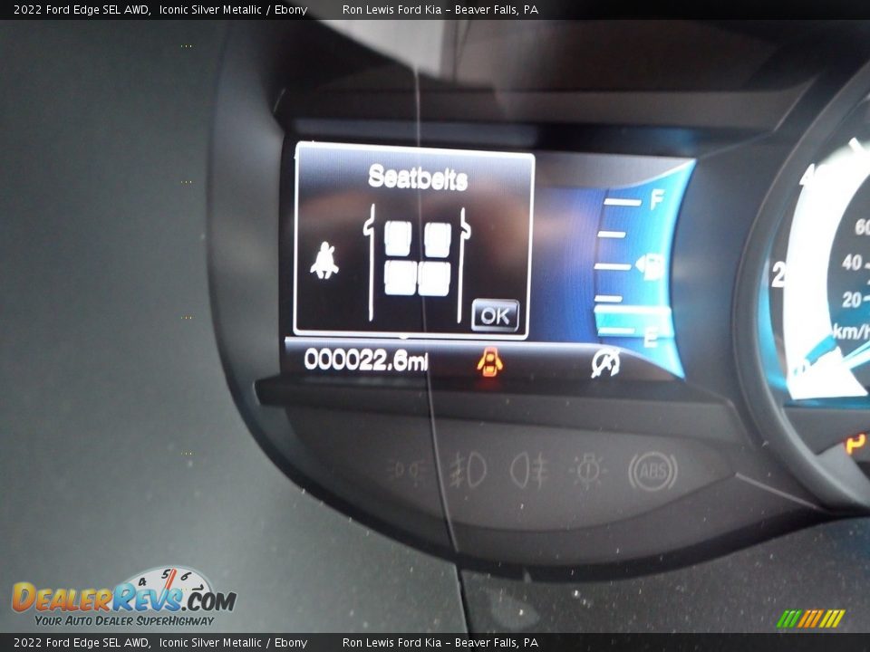 2022 Ford Edge SEL AWD Iconic Silver Metallic / Ebony Photo #16