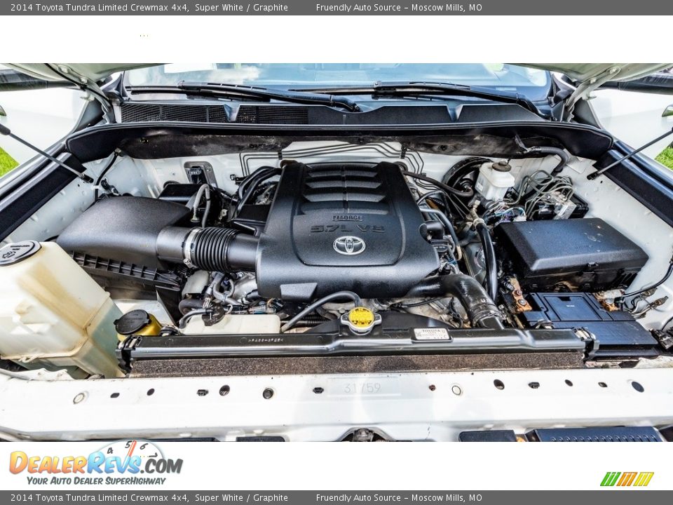 2014 Toyota Tundra Limited Crewmax 4x4 Super White / Graphite Photo #16