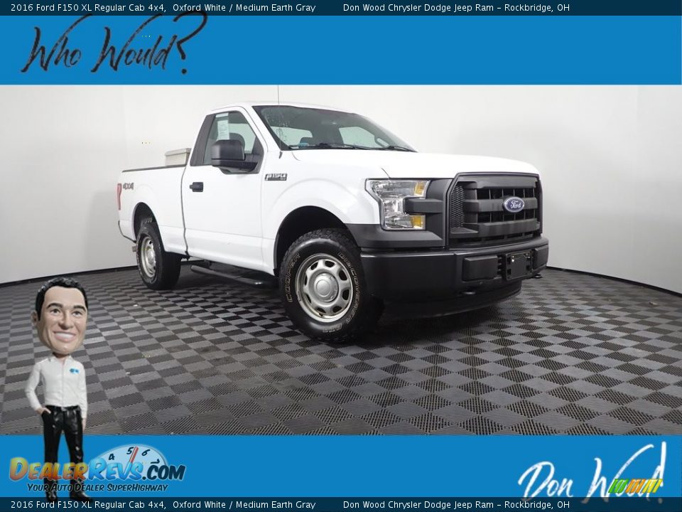 2016 Ford F150 XL Regular Cab 4x4 Oxford White / Medium Earth Gray Photo #1