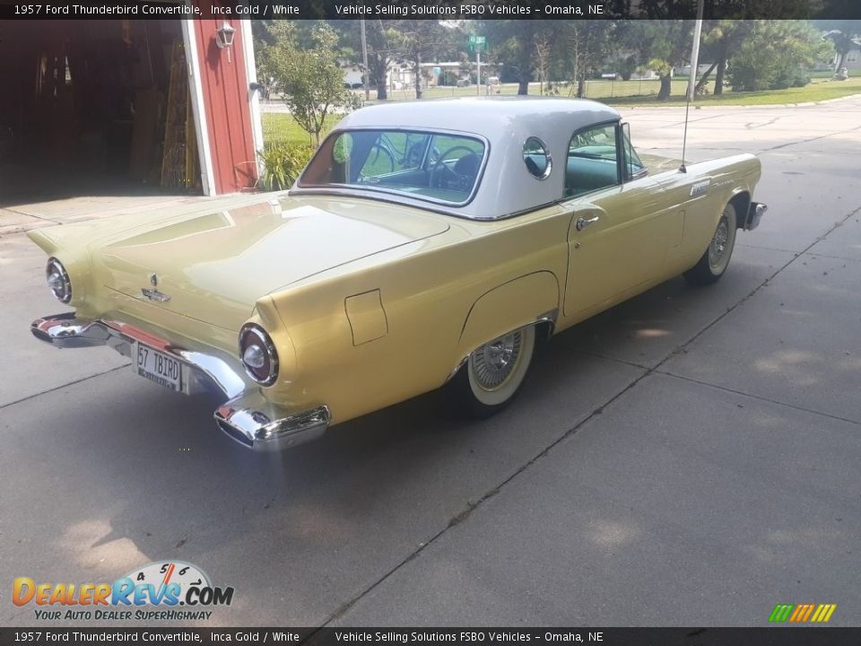 1957 Ford Thunderbird Convertible Inca Gold / White Photo #6