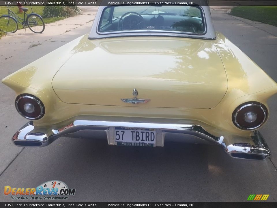 1957 Ford Thunderbird Convertible Inca Gold / White Photo #7
