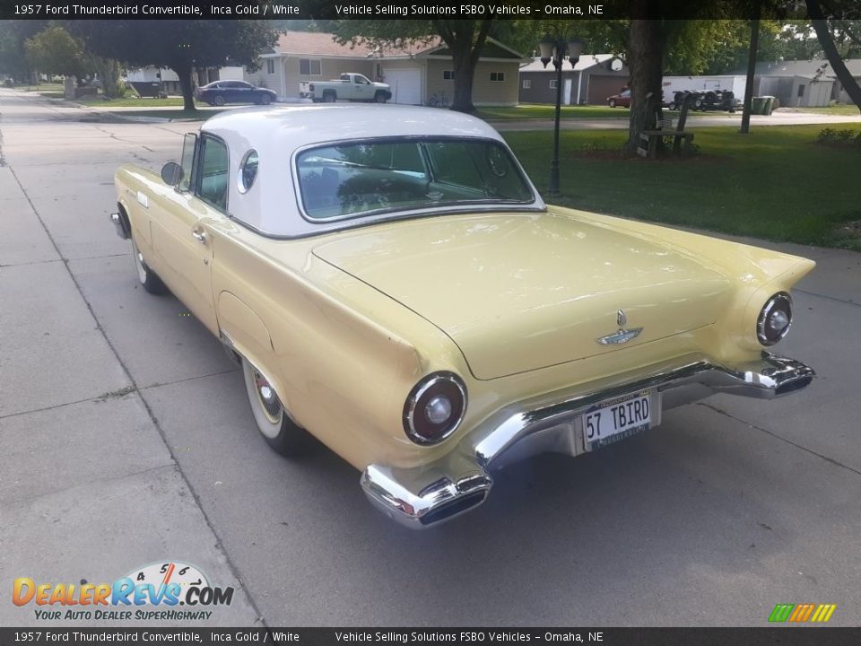 1957 Ford Thunderbird Convertible Inca Gold / White Photo #8