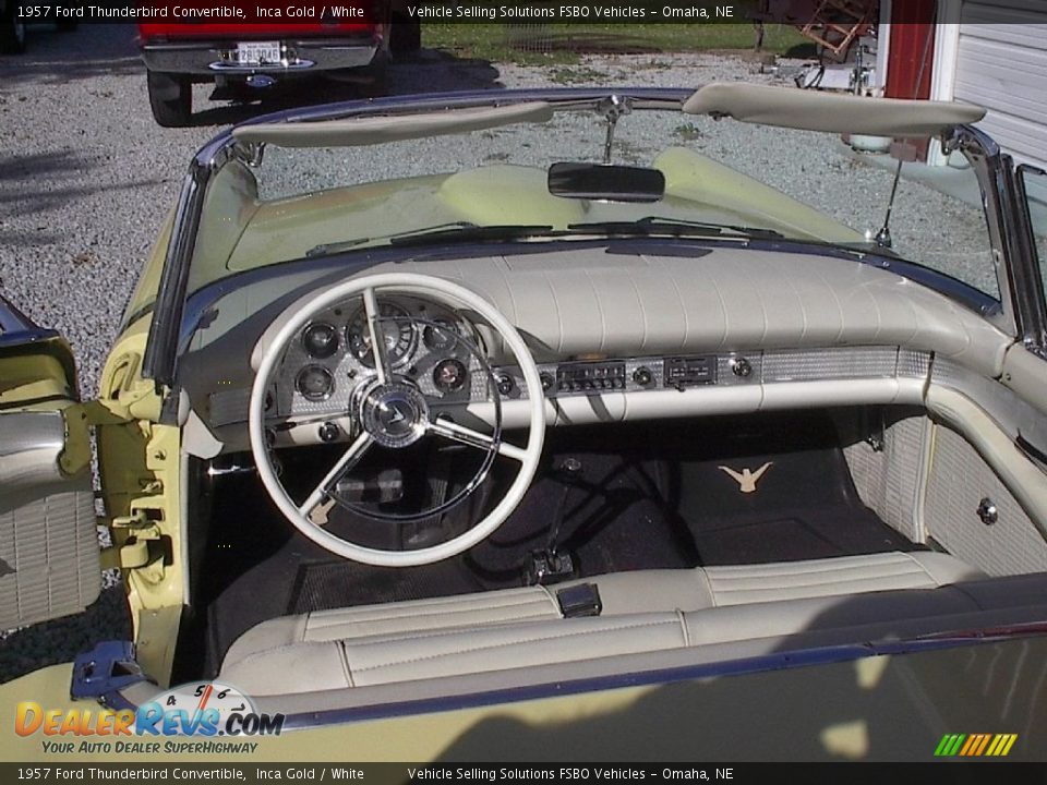 White Interior - 1957 Ford Thunderbird Convertible Photo #10