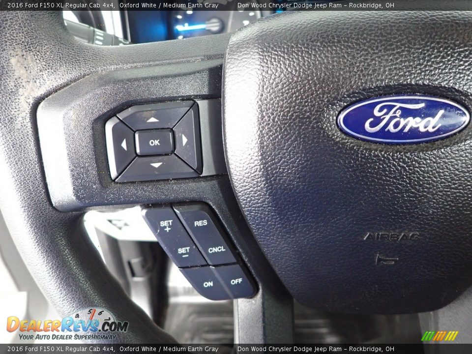 2016 Ford F150 XL Regular Cab 4x4 Oxford White / Medium Earth Gray Photo #12