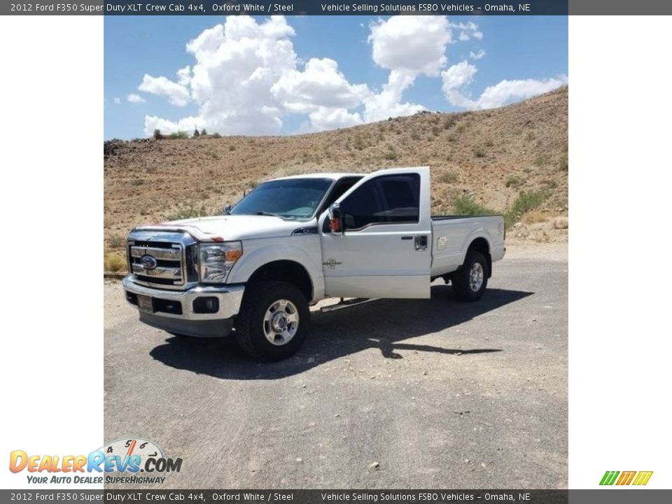 2012 Ford F350 Super Duty XLT Crew Cab 4x4 Oxford White / Steel Photo #2