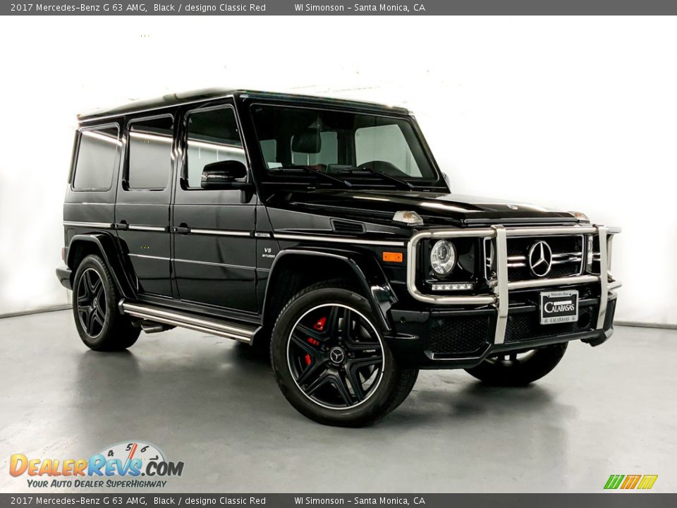 2017 Mercedes-Benz G 63 AMG Black / designo Classic Red Photo #2