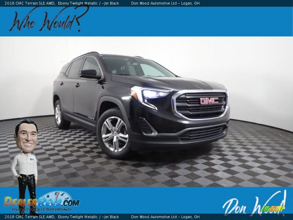 2018 GMC Terrain SLE AWD Ebony Twilight Metallic / ­Jet Black Photo #1
