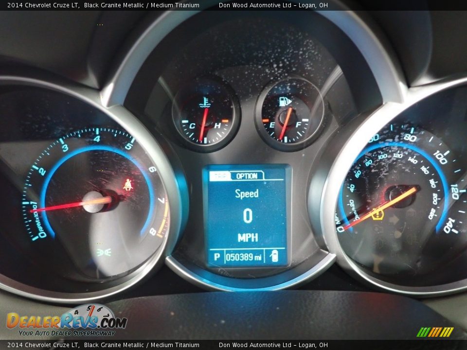 2014 Chevrolet Cruze LT Black Granite Metallic / Medium Titanium Photo #18