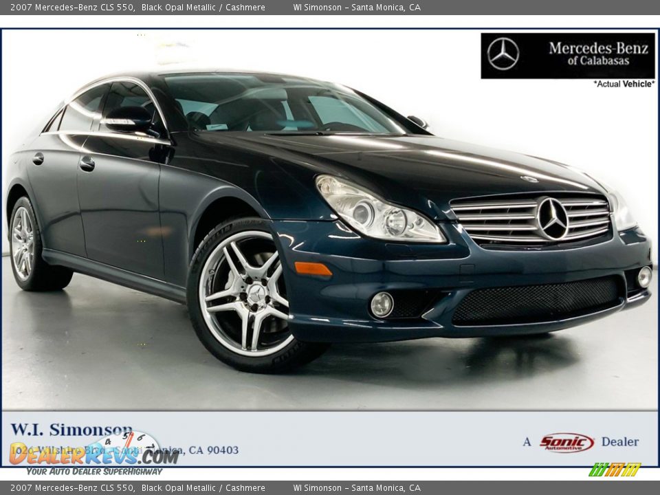 2007 Mercedes-Benz CLS 550 Black Opal Metallic / Cashmere Photo #1