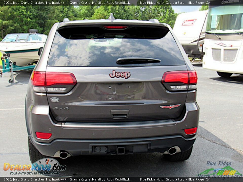 2021 Jeep Grand Cherokee Trailhawk 4x4 Granite Crystal Metallic / Ruby Red/Black Photo #3