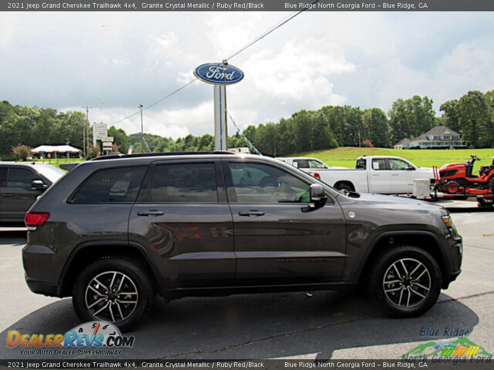 2021 Jeep Grand Cherokee Trailhawk 4x4 Granite Crystal Metallic / Ruby Red/Black Photo #5