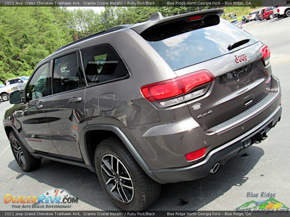 2021 Jeep Grand Cherokee Trailhawk 4x4 Granite Crystal Metallic / Ruby Red/Black Photo #29