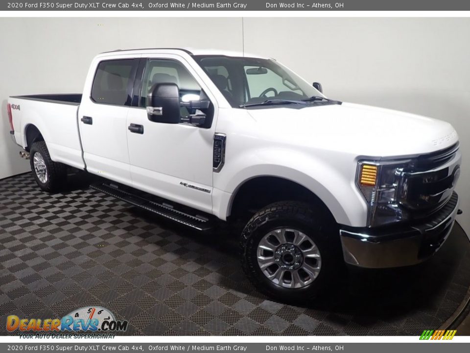 2020 Ford F350 Super Duty XLT Crew Cab 4x4 Oxford White / Medium Earth Gray Photo #3