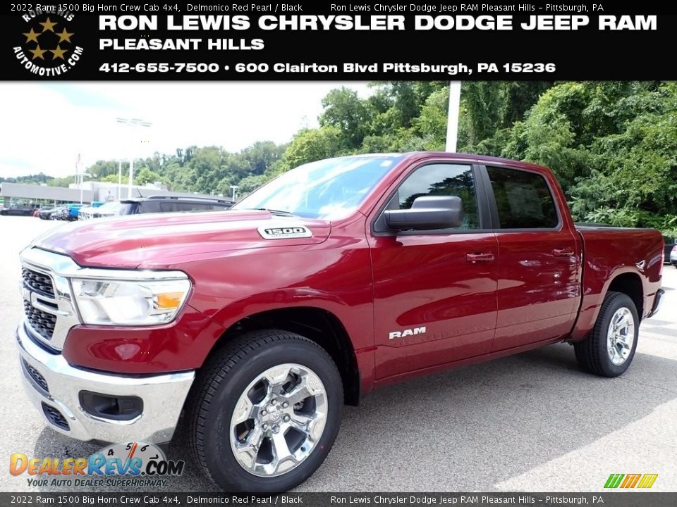 2022 Ram 1500 Big Horn Crew Cab 4x4 Delmonico Red Pearl / Black Photo #1
