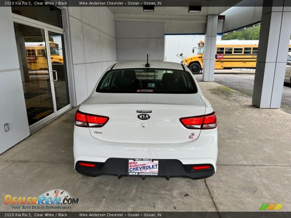 2020 Kia Rio S Clear White / Black Photo #5