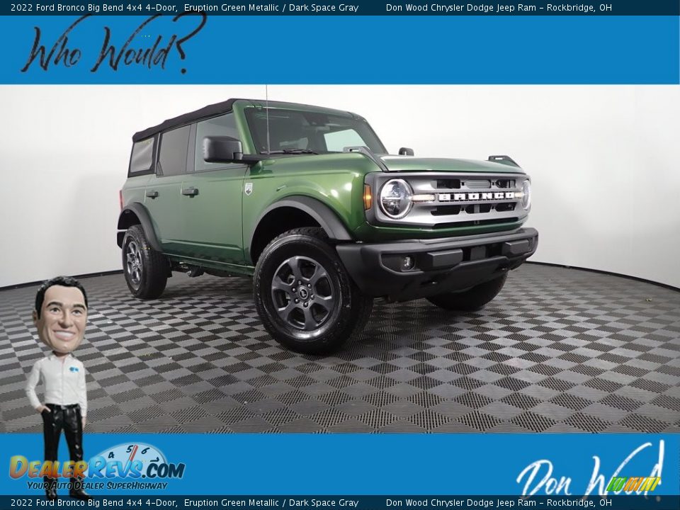 2022 Ford Bronco Big Bend 4x4 4-Door Eruption Green Metallic / Dark Space Gray Photo #1