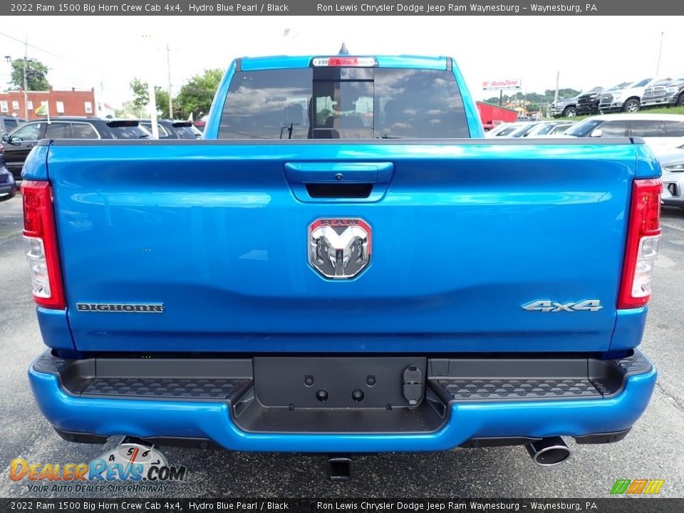 2022 Ram 1500 Big Horn Crew Cab 4x4 Hydro Blue Pearl / Black Photo #4