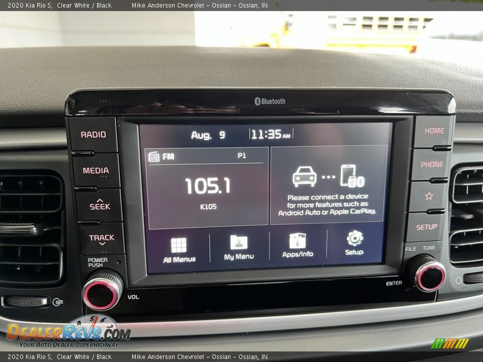 2020 Kia Rio S Clear White / Black Photo #23