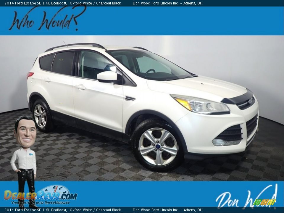 2014 Ford Escape SE 1.6L EcoBoost Oxford White / Charcoal Black Photo #1