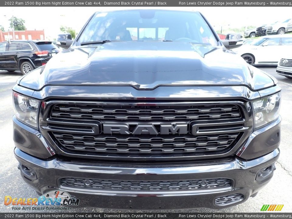 2022 Ram 1500 Big Horn Night Edition Crew Cab 4x4 Diamond Black Crystal Pearl / Black Photo #8