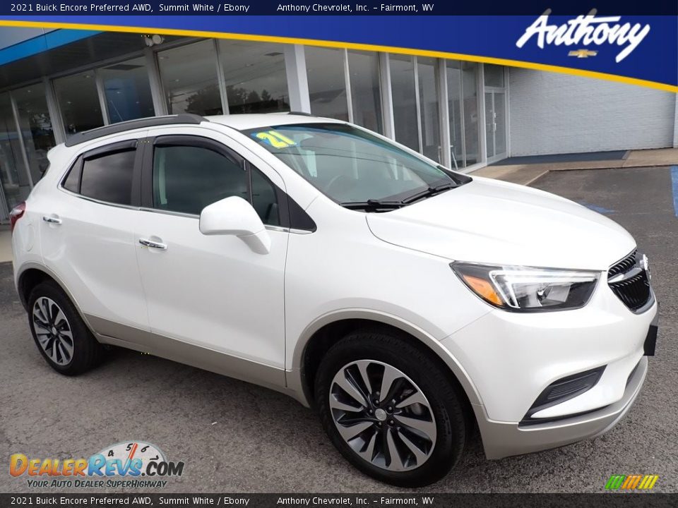 2021 Buick Encore Preferred AWD Summit White / Ebony Photo #1